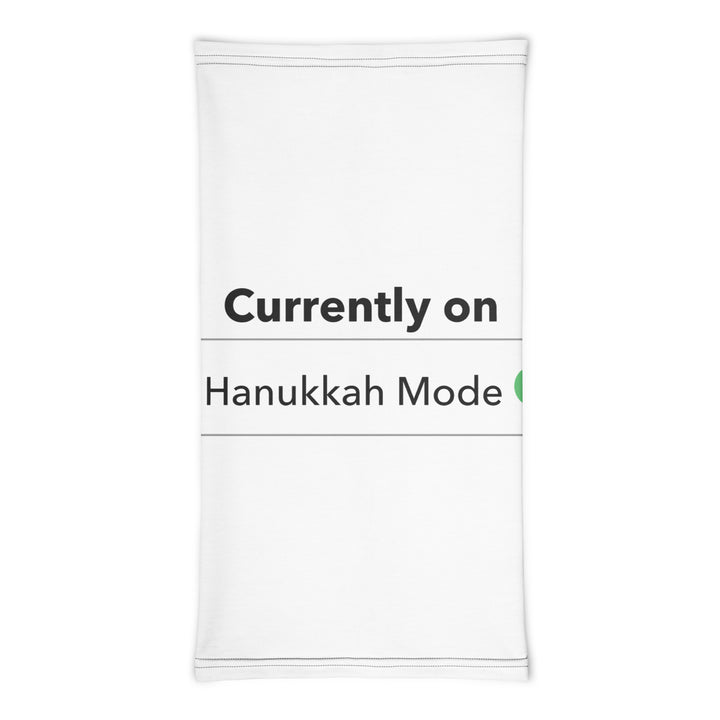 Hanukkah Mode Jewish pride neck gaiter - front view