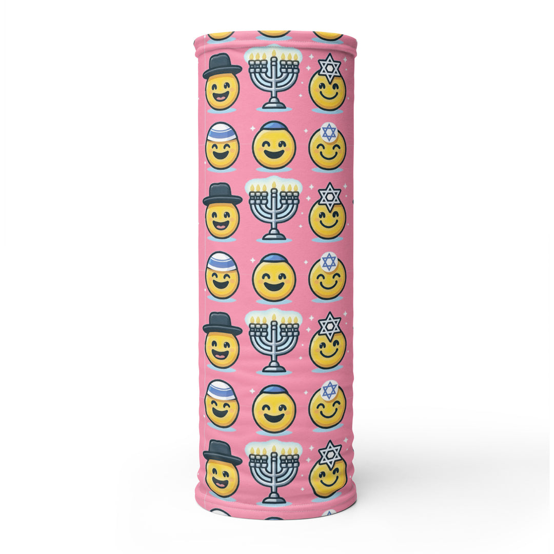 Neck Gaiter | Jewish Emoji Pink