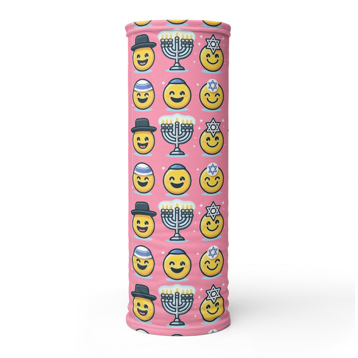 Neck Gaiter | Jewish Emoji Pink