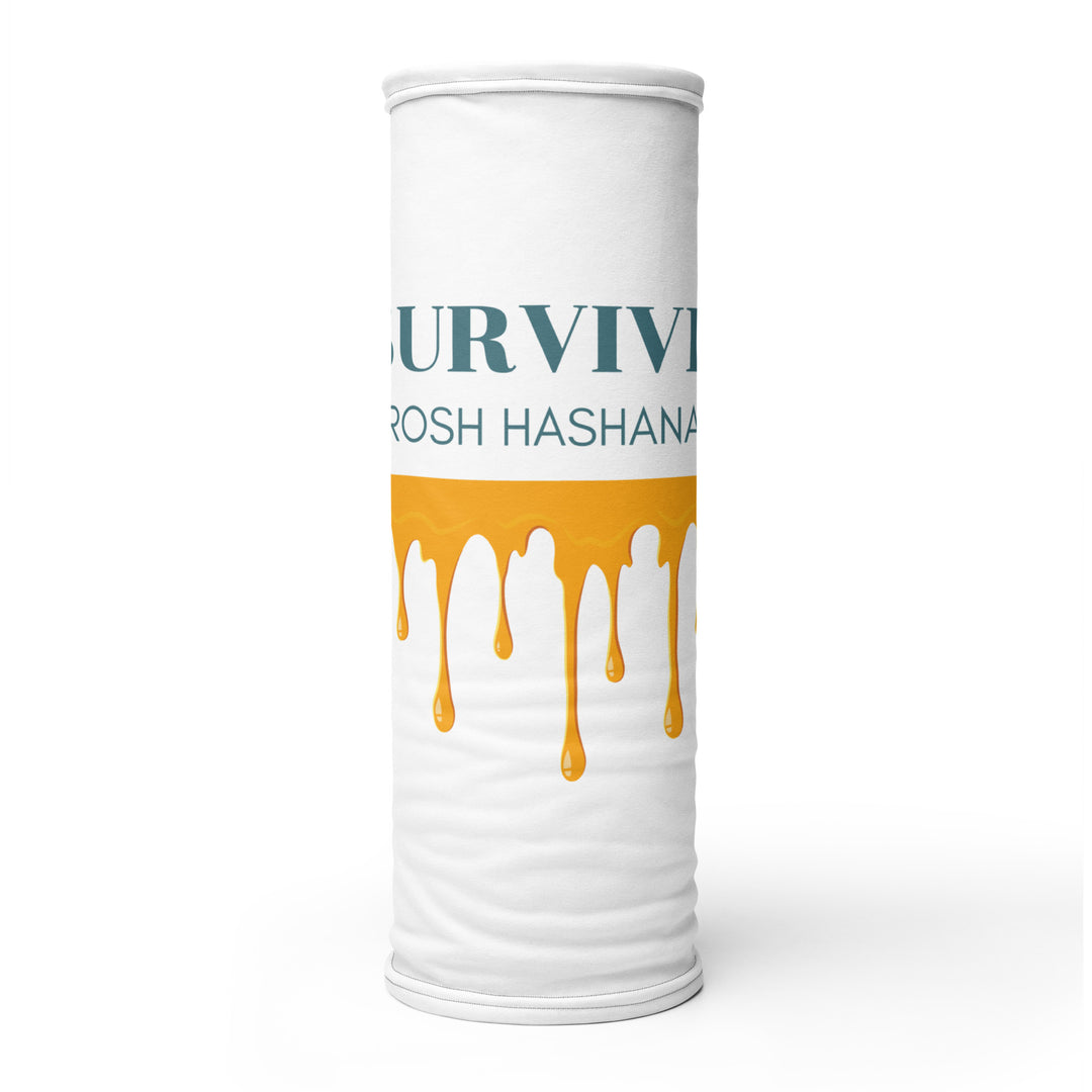 I Survived Rosh HaShana Jewish pride neck gaiter - close-up