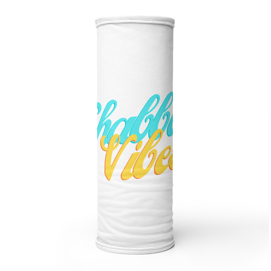 Shabbat Vibes Jewish pride neck gaiter - close-up