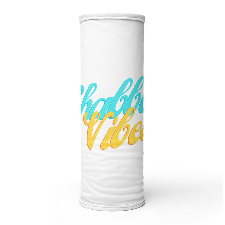 Shabbat Vibes Jewish pride neck gaiter - close-up