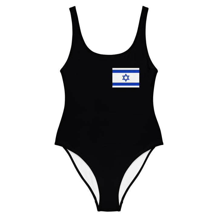 One Piece Swimsuit | Israel Flag Black