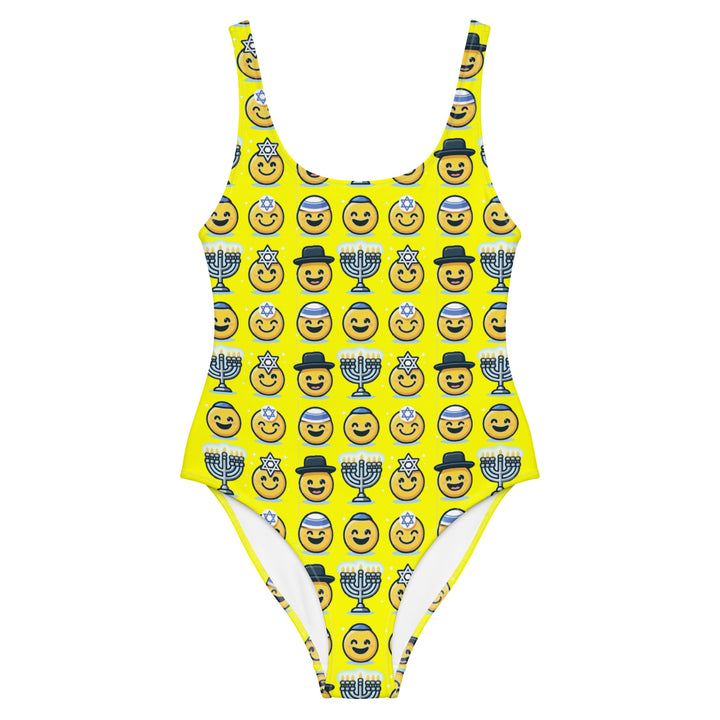 One Piece Swimsuit | Jewish Emoji Yellow