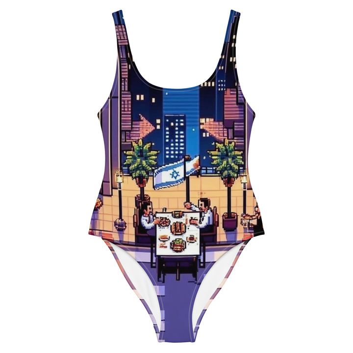 One Piece Swimsuit | TLV Nightlife 16 Bit All Over