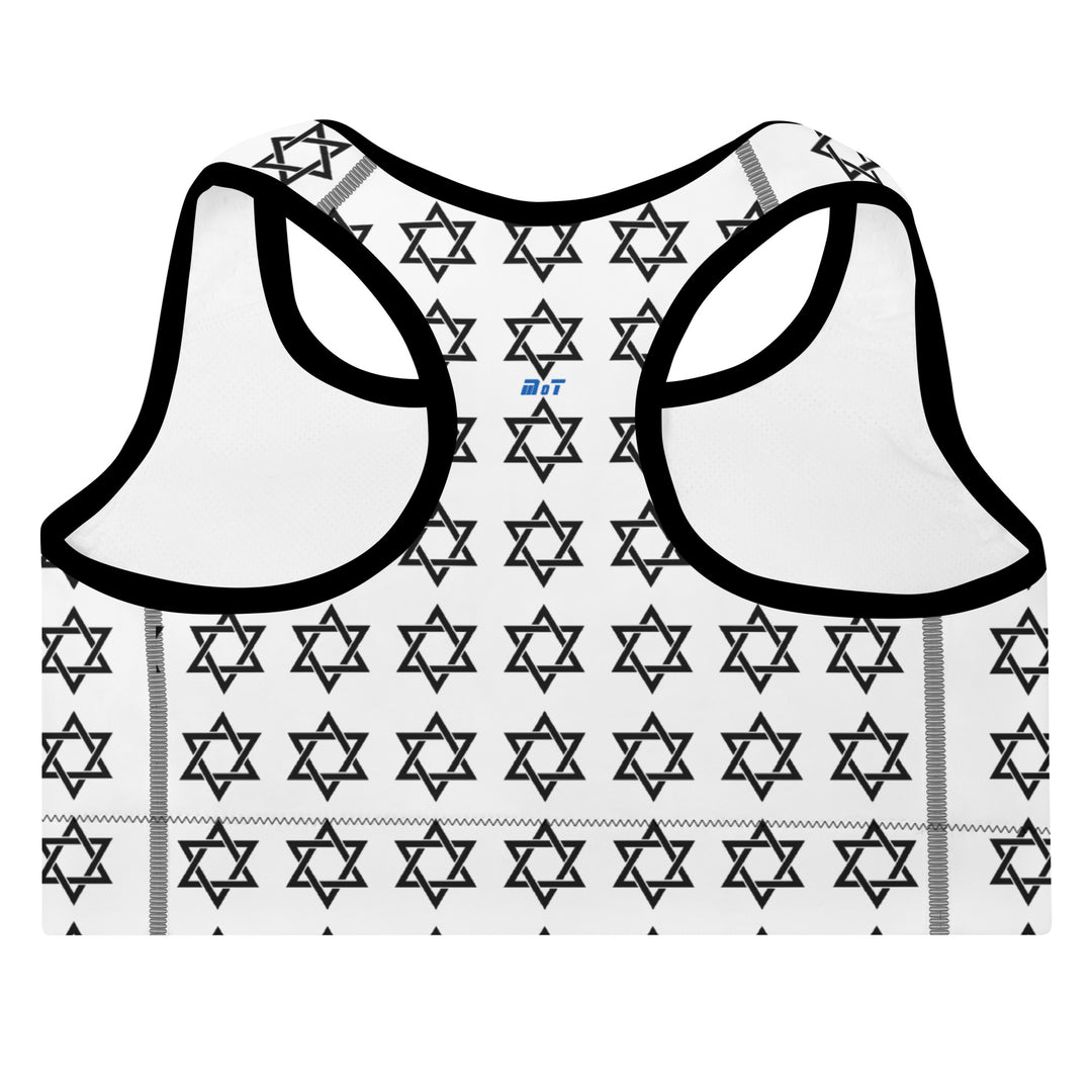 Padded Sports Bra | Magen David All Over