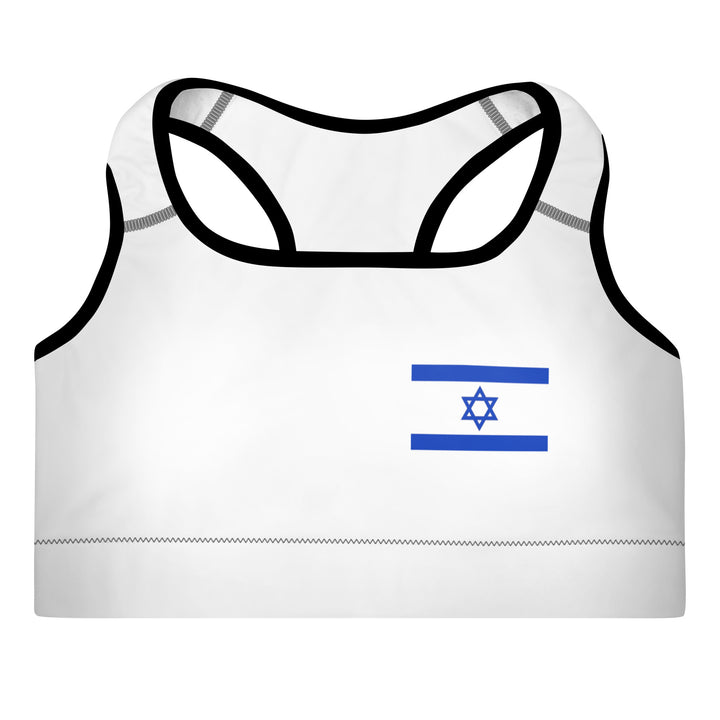 Padded Sports Bra | Israel Flag