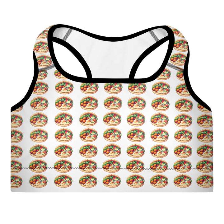 Padded Sports Bra | Falafel Party 16 Bit All Over
