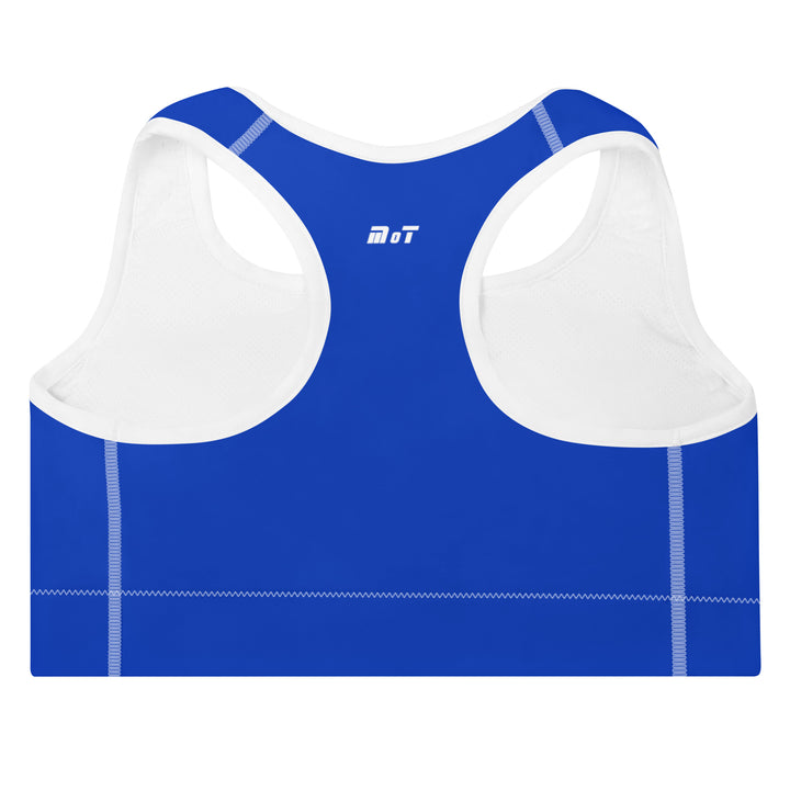 Padded Sports Bra | Israel Flag Blue