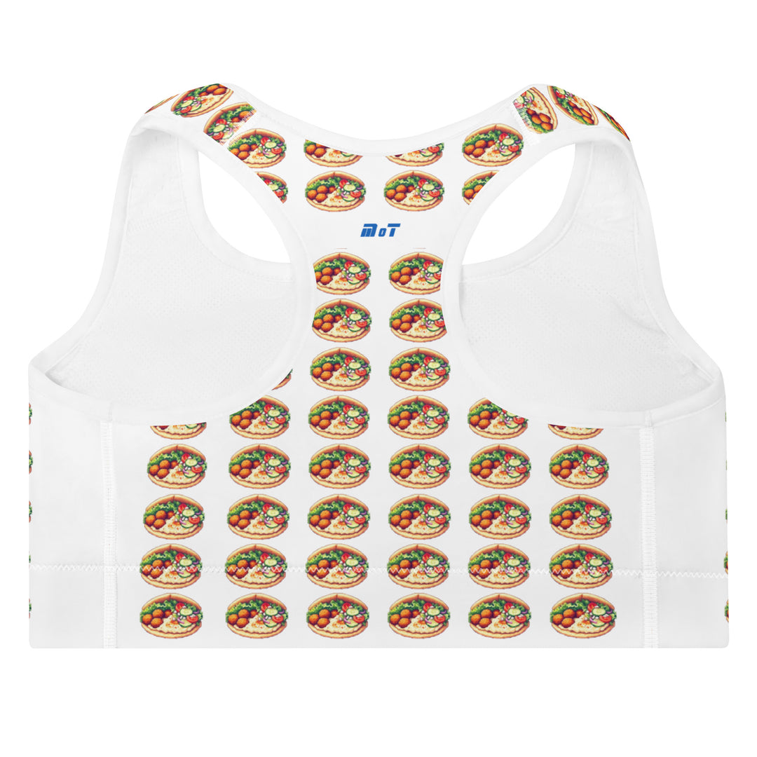 Padded Sports Bra | Falafel Party 16 Bit All Over