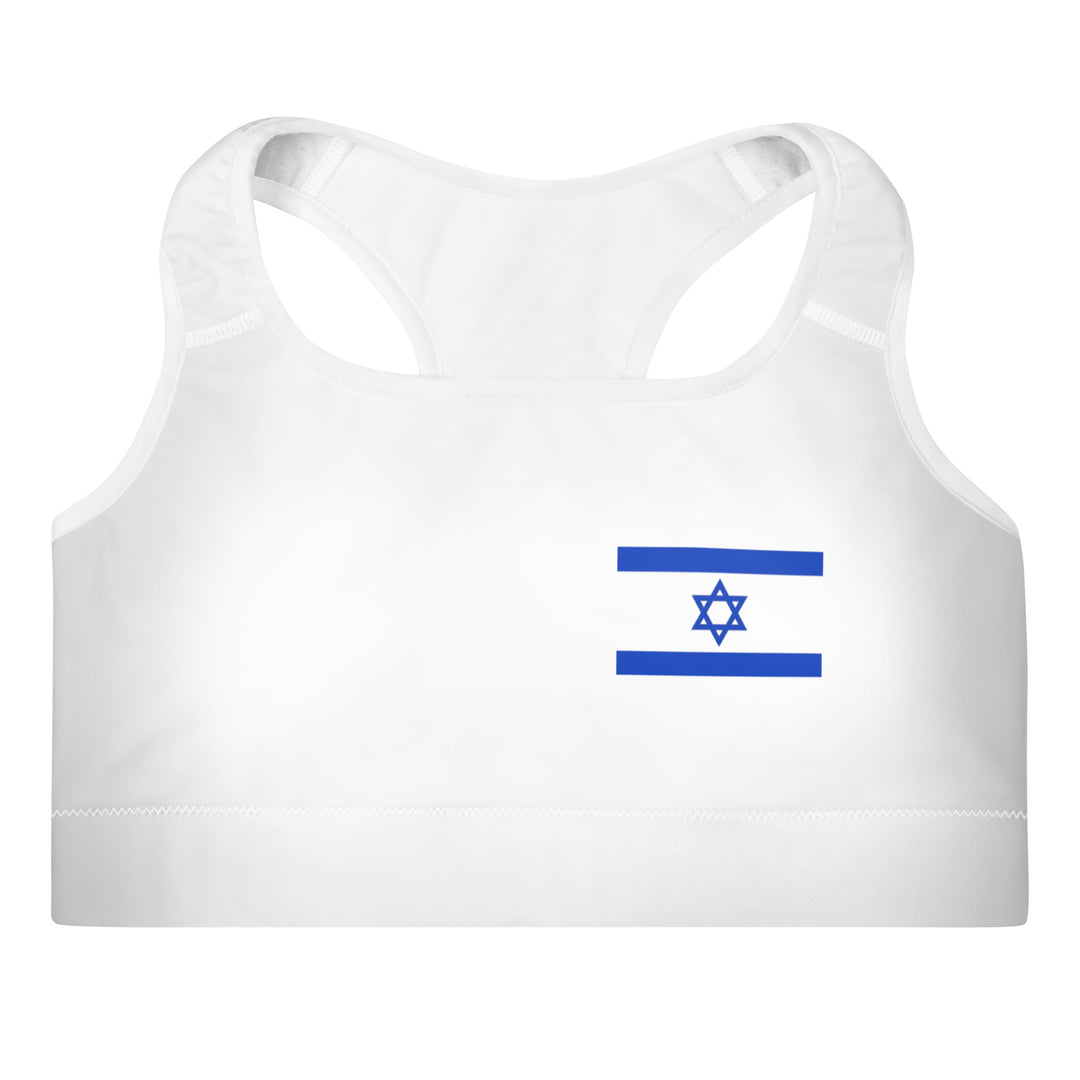 Padded Sports Bra | Israel Flag