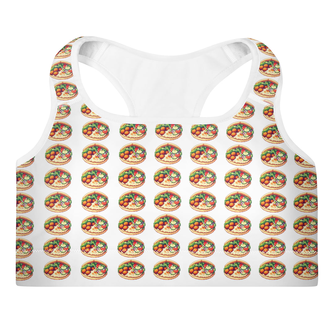 Padded Sports Bra | Falafel Party 16 Bit All Over