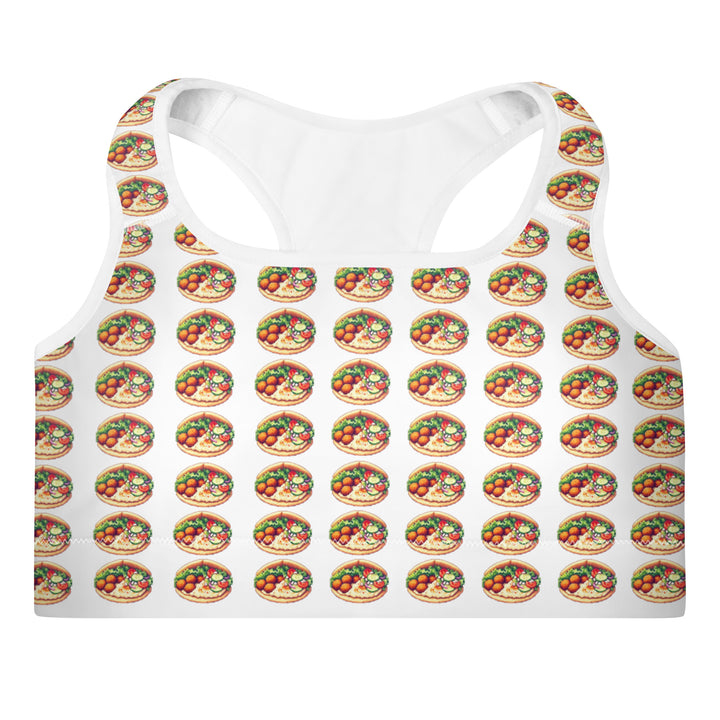 Padded Sports Bra | Falafel Party 16 Bit All Over