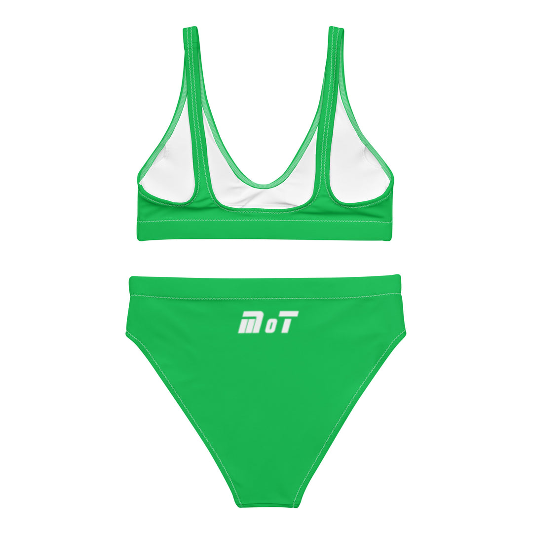 High Waisted Bikini | Israel Flag Green
