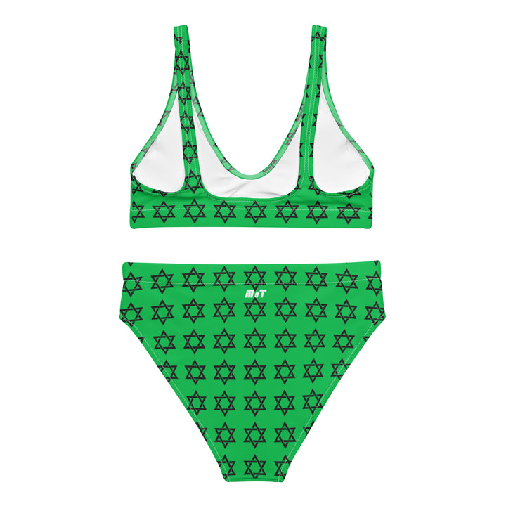 High Waisted Bikini | Magen David Green