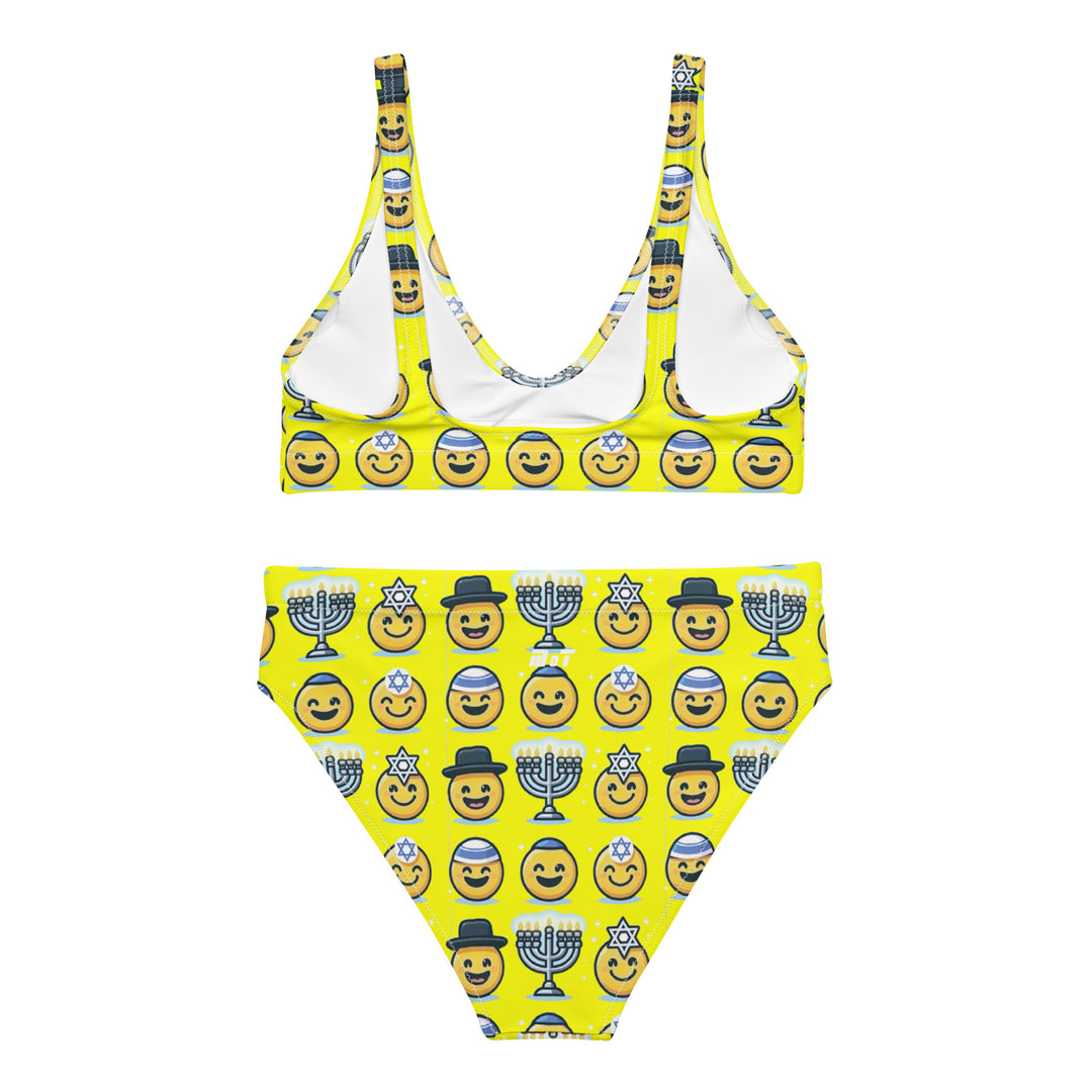 High Waisted Bikini | Jewish Emoji Yellow