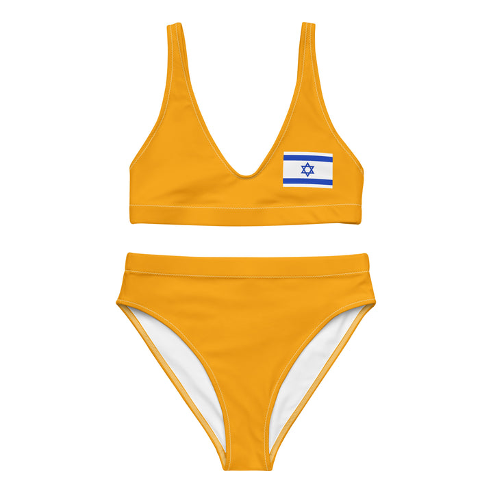 High Waisted Bikini | Israel Flag Orange