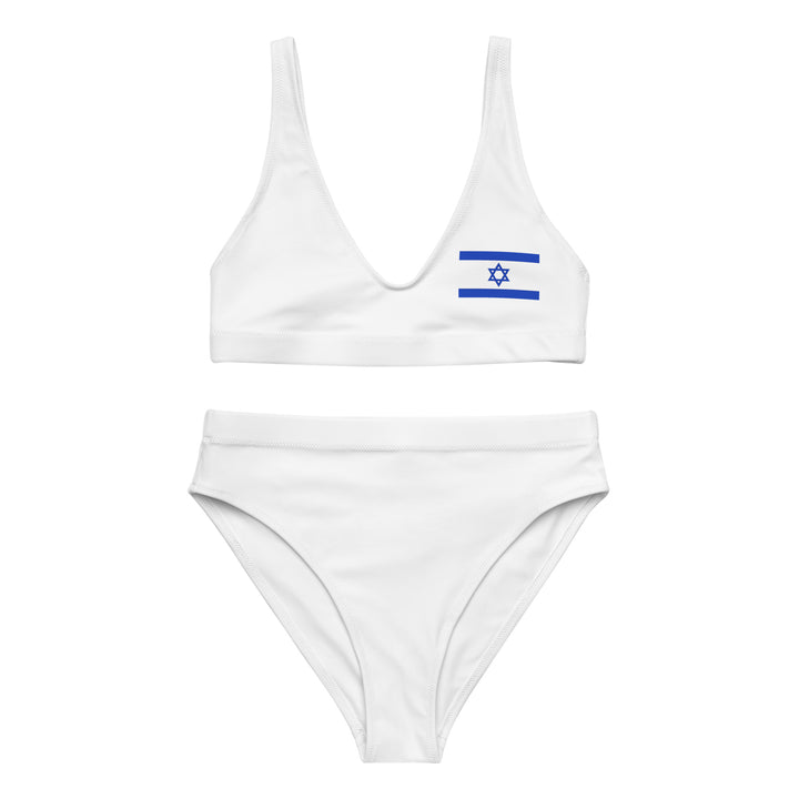High Waisted Bikini | Israel Flag White