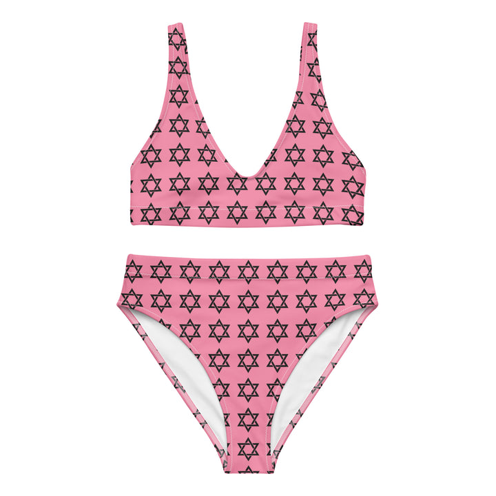High Waisted Bikini | Magen David Pink