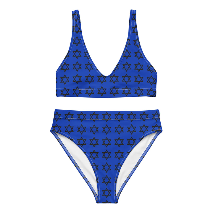 High Waisted Bikini | Magen David Blue