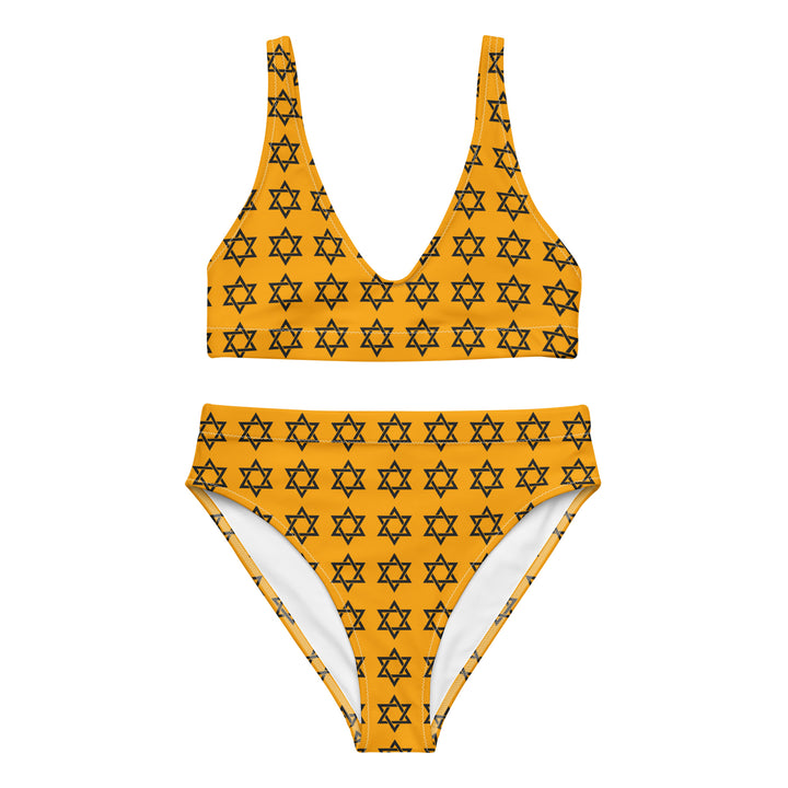 High Waisted Bikini | Magen David Orange