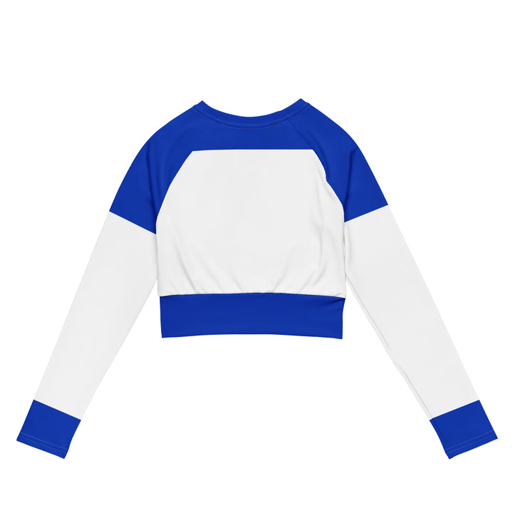 Long Sleeve Crop Top | Israel Flag All Over