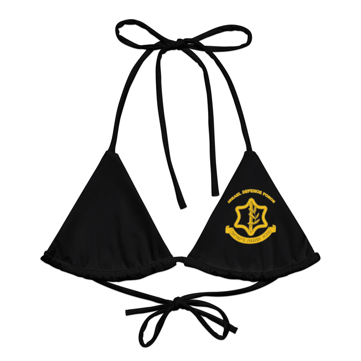 String Bikini Top | IDF Israel Defense Forces Black