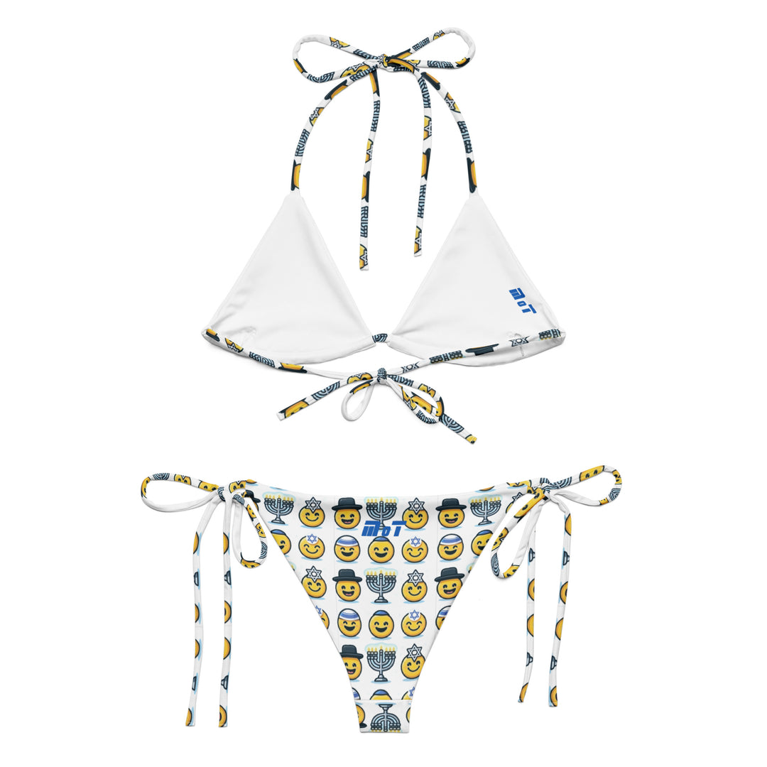 String Bikini | Jewish Emoji White