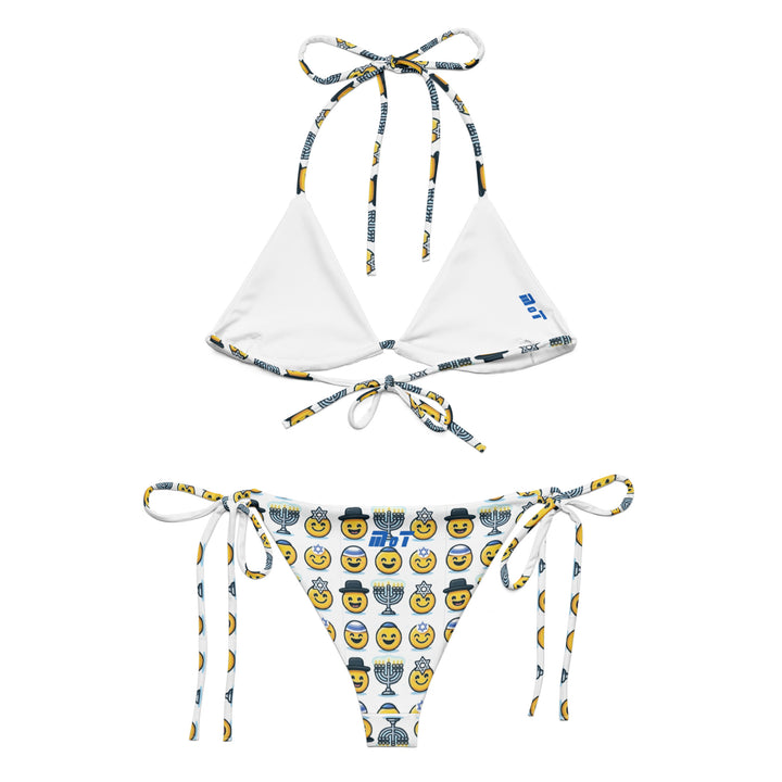 String Bikini | Jewish Emoji White