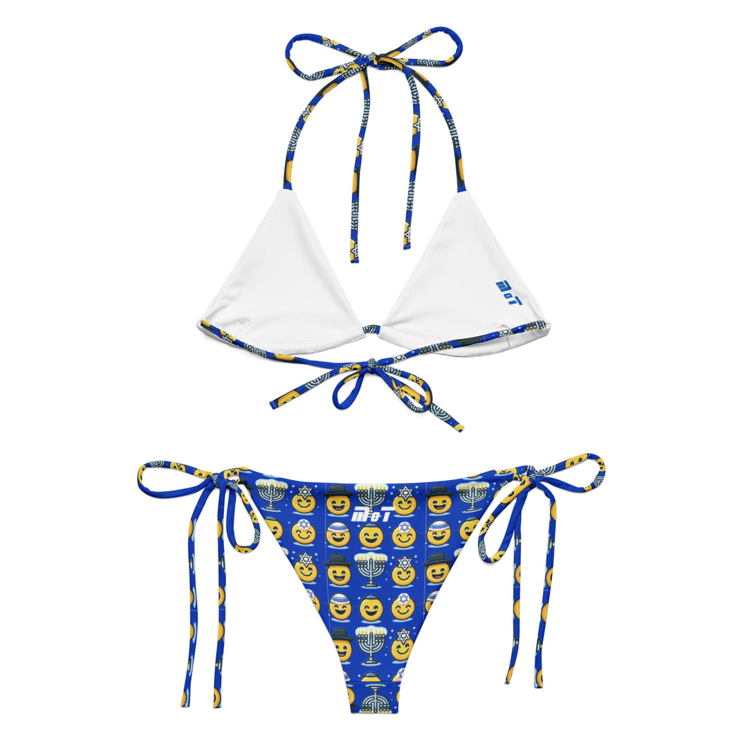 String Bikini | Jewish Emoji Blue