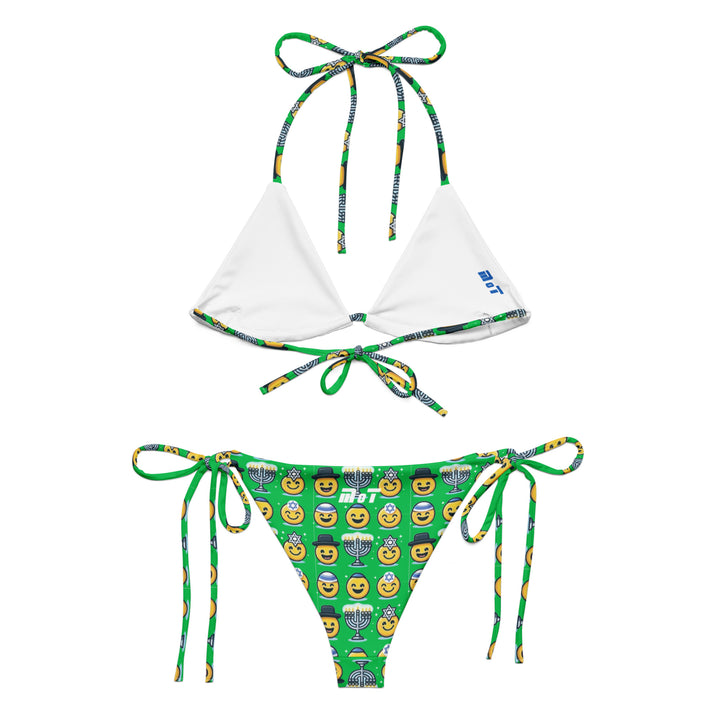 String Bikini | Jewish Emoji Green