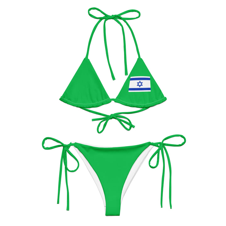 String Bikini | Israel Flag Green