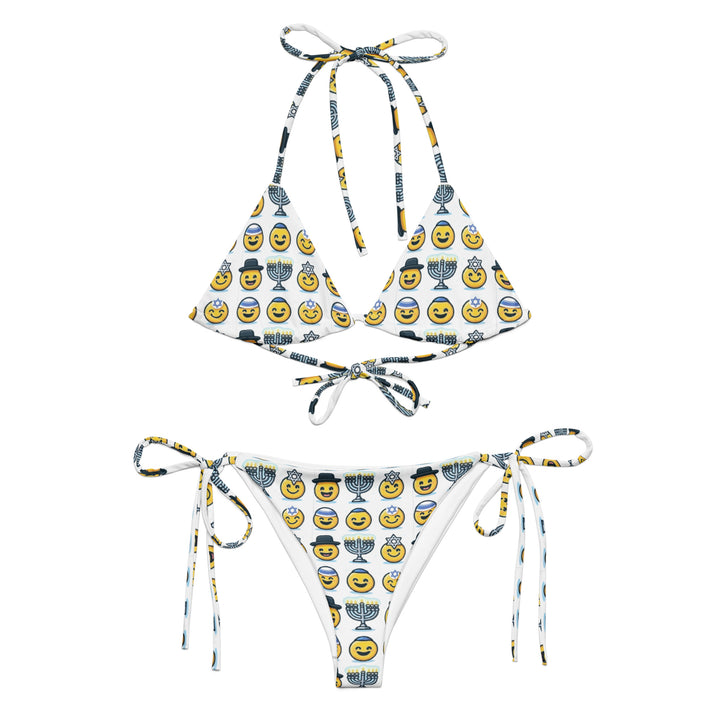 String Bikini | Jewish Emoji White