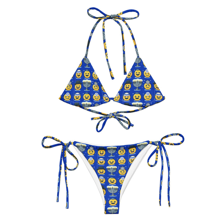 String Bikini | Jewish Emoji Blue