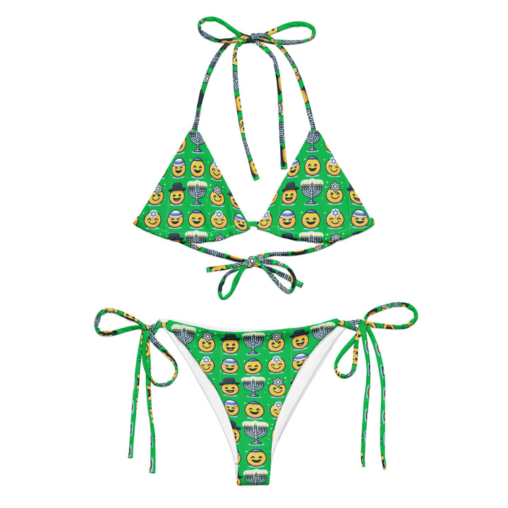 String Bikini | Jewish Emoji Green