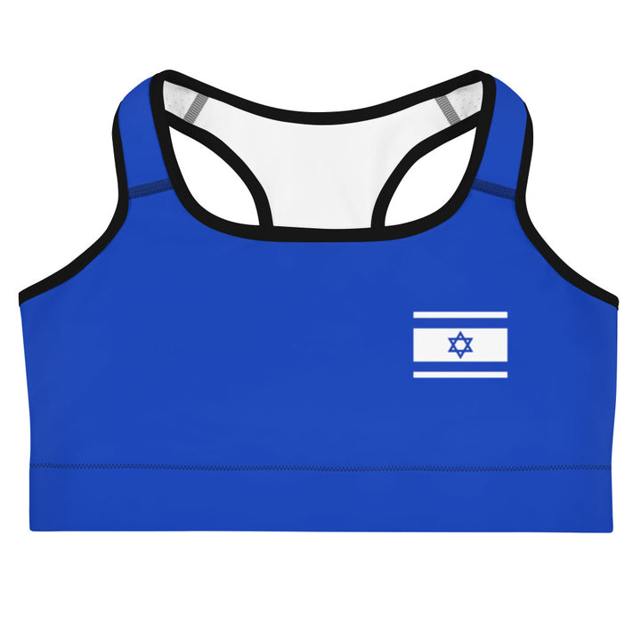 Sports Bra | Israel Flag Blue