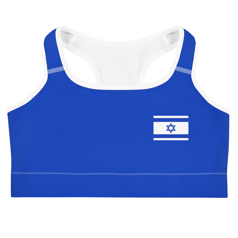 Sports Bra | Israel Flag Blue