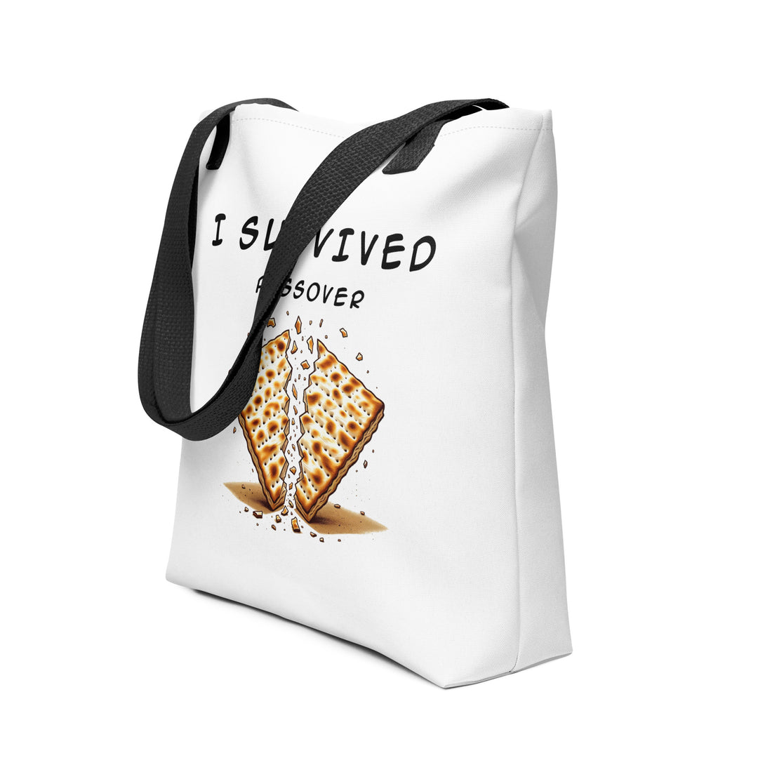 Passover Jewish pride tote bag in Black - front view