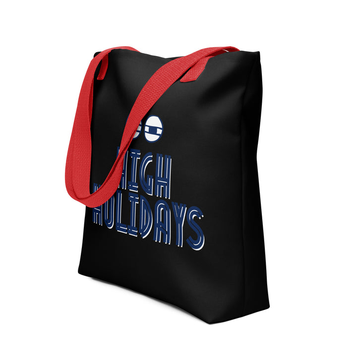 High Holidays Jewish pride tote bag in Red - front view