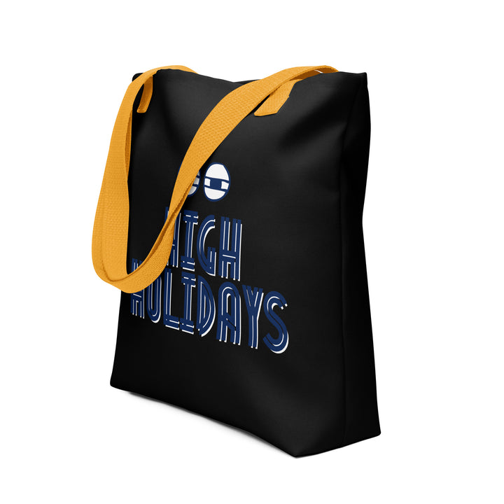 High Holidays Jewish pride tote bag in Yellow - detail view