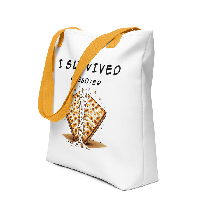 Passover Jewish pride tote bag in Yellow - detail view