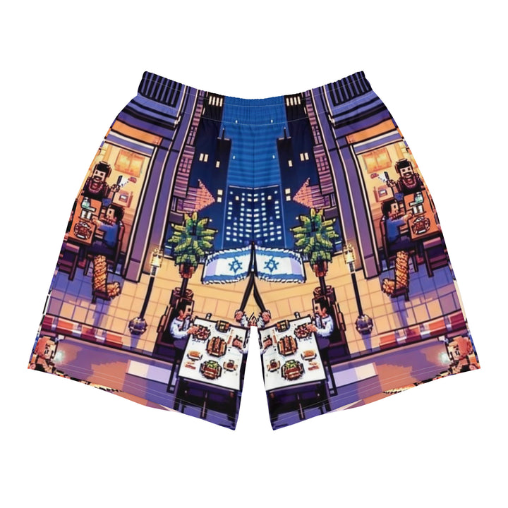 Athletic Long Shorts | TLV Nightlife 16 Bit All Over
