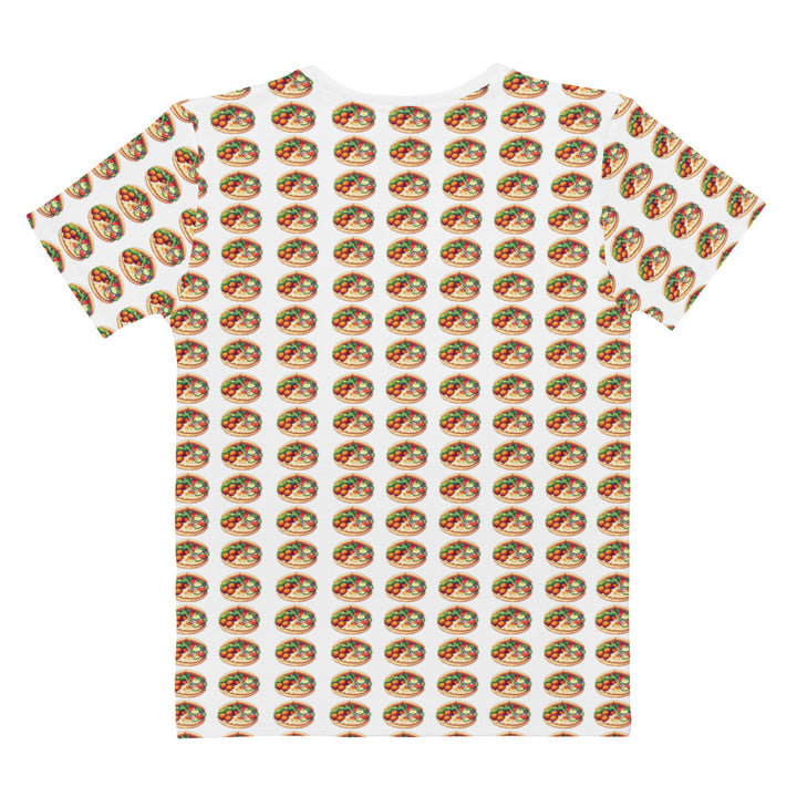 Women's Crew Neck T-Shirt | Falafel Party 16 Bit All Over