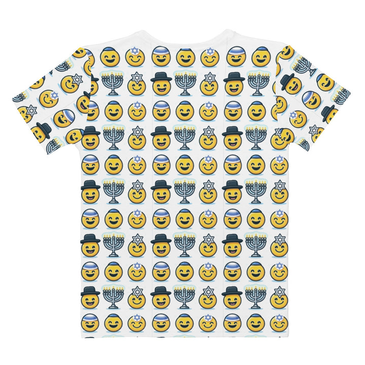 Women's Crew Neck T-Shirt | Jewish Emoji All Over