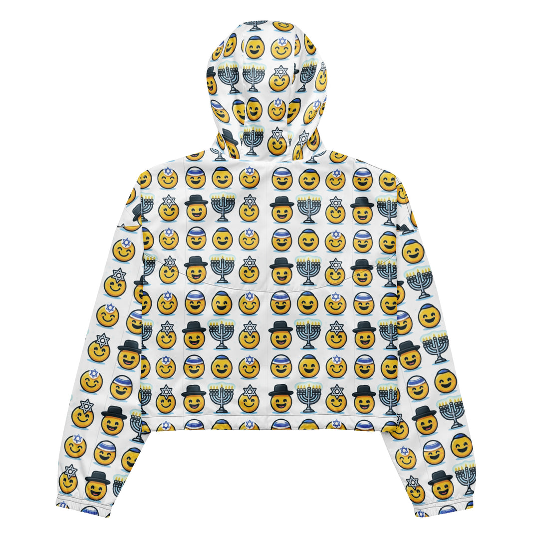 Cropped windbreaker | Jewish Emoji All Over
