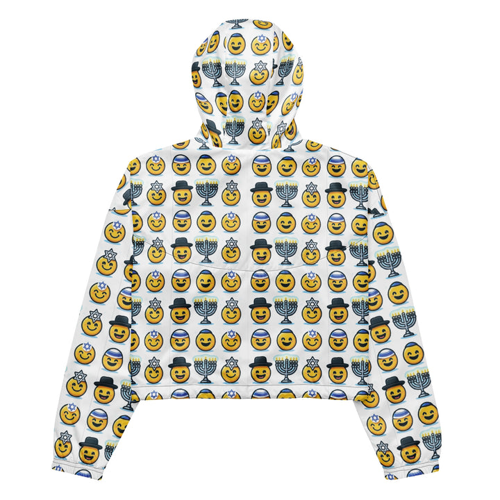 Cropped windbreaker | Jewish Emoji All Over