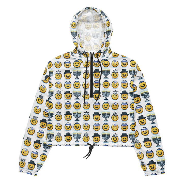 Cropped windbreaker | Jewish Emoji All Over