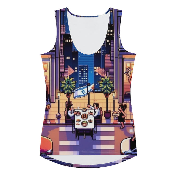 Women's Tank Top | TLV Nightlife 16 Bit All Over