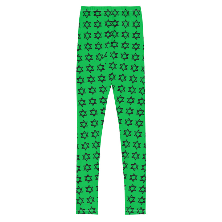 Youth Leggings | Magen David Green