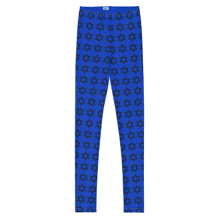 Youth Leggings | Magen David Blue